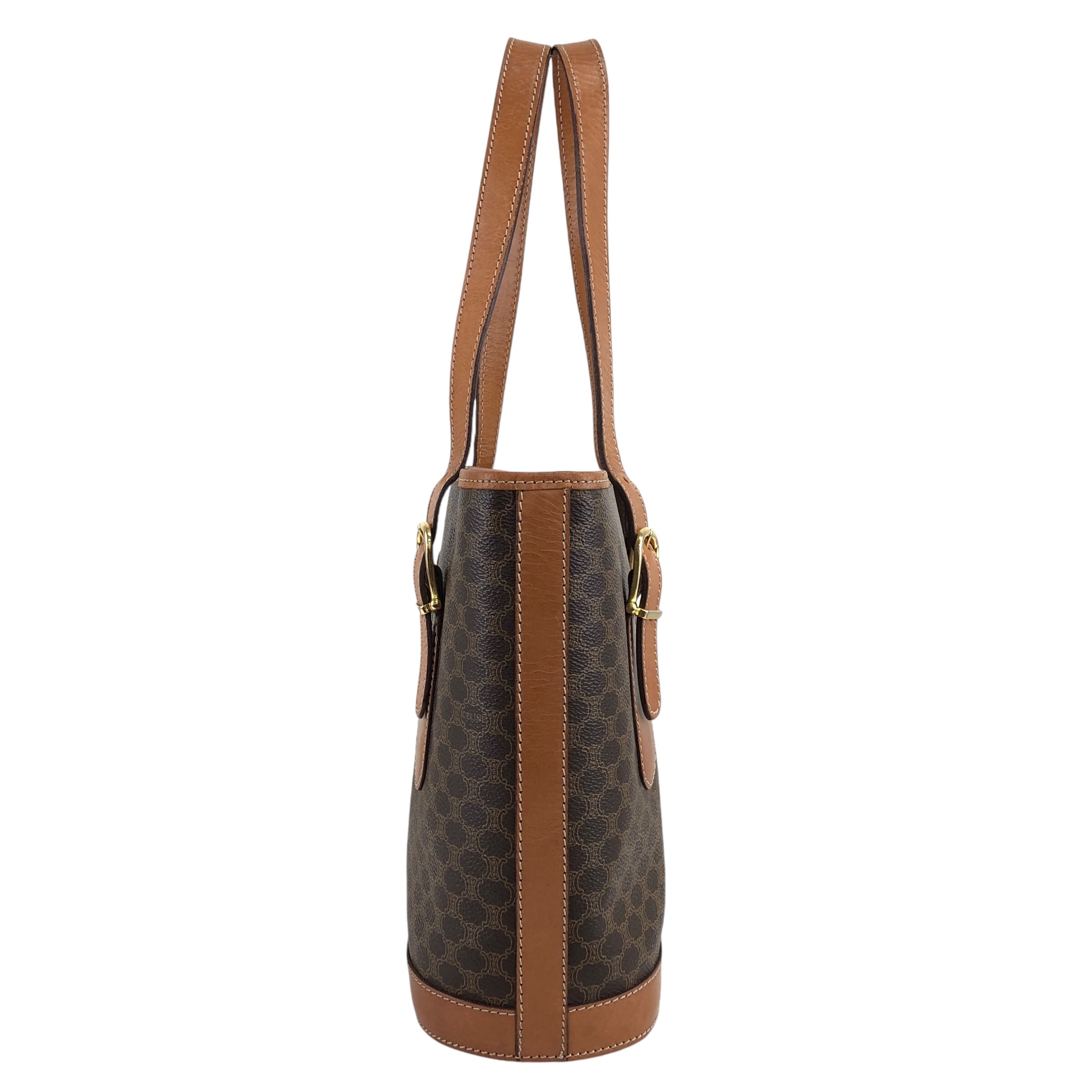 超お買い得価格✨超良品正規品美品セリーヌレディースマカダムハンドバック CELINE（セリーヌ） ショルダーバッグ マカダム デニム ブルー