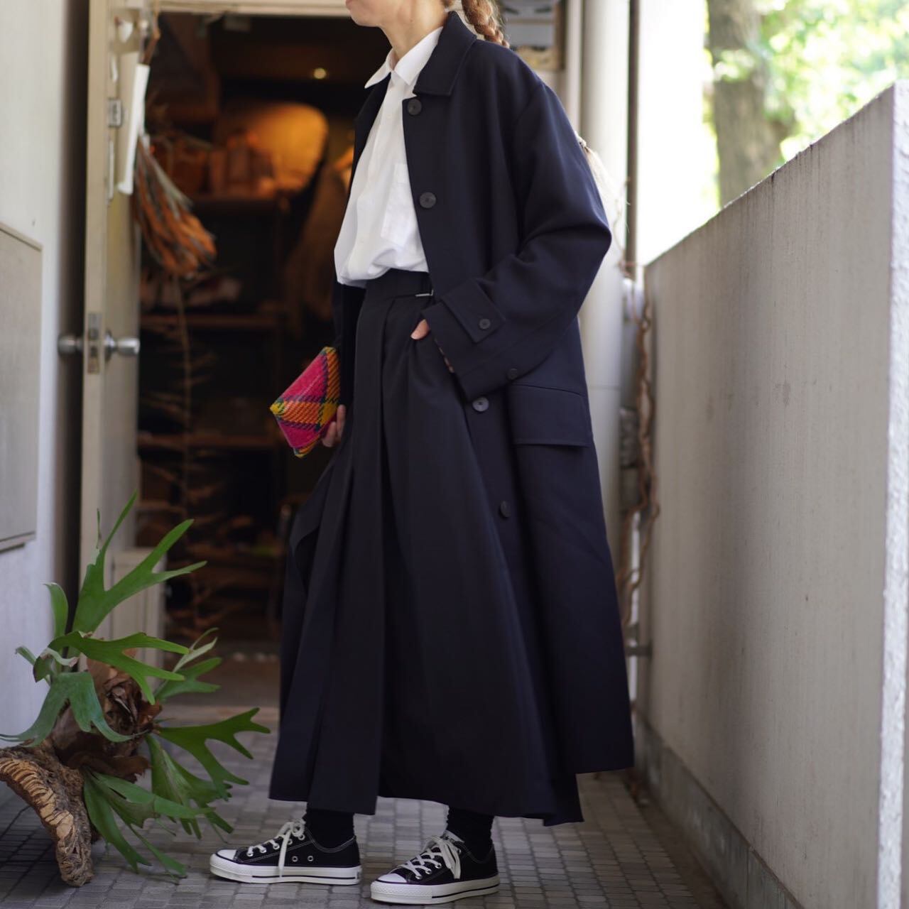 STUDIO NICHOLSON(スタジオニコルソン) FIDRA COAT IN BLACK