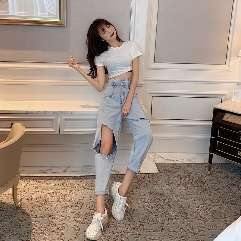 薄手スプリングスタンダードルーズパンツ ハイウェスト レトロ 春物 ドラファッションホール17587837787