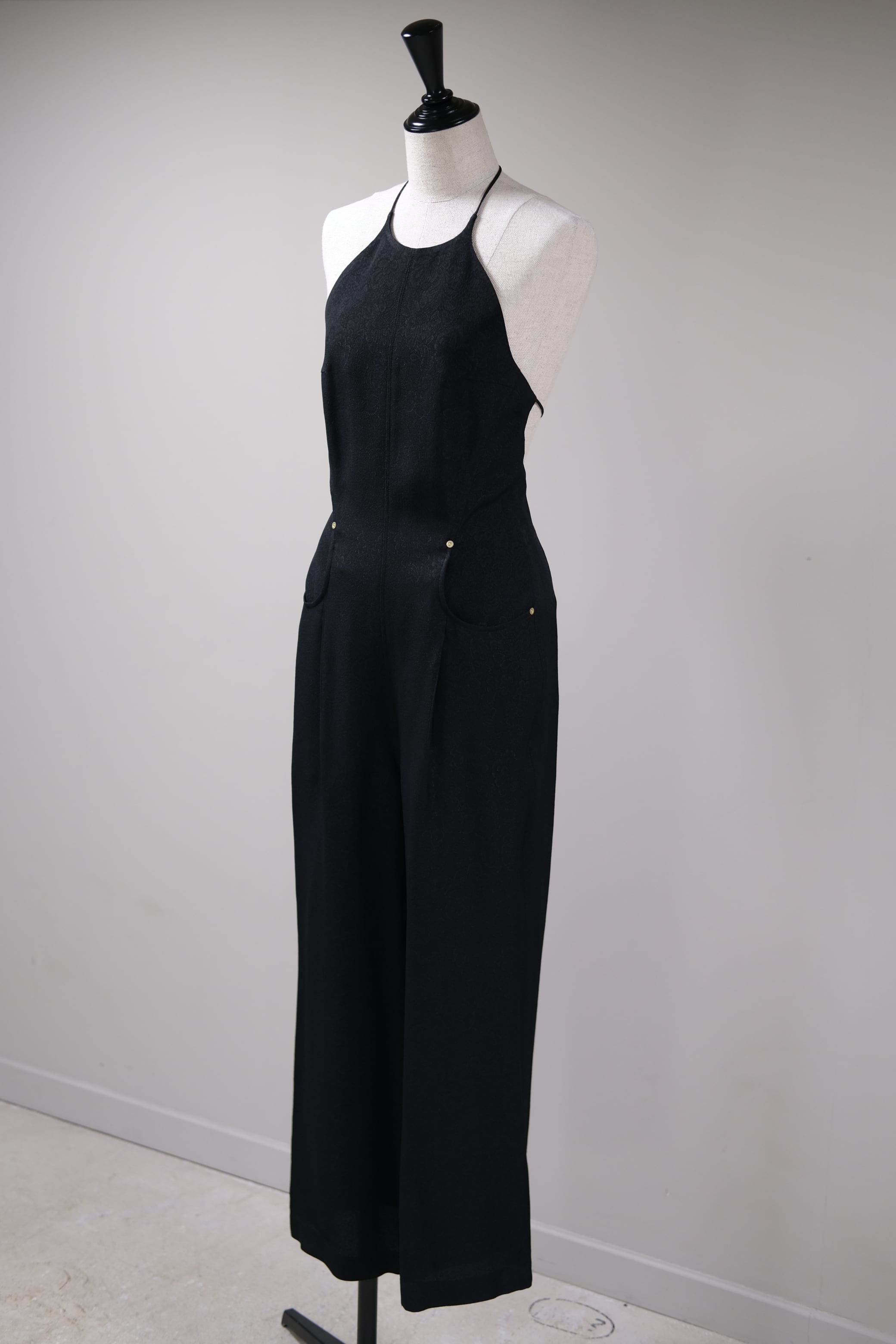 Mame Kurogouchi】Floral Pattern Acetate Rayon Jacquard Jump Suit