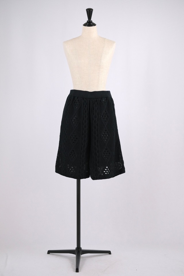 【kota gushiken】Lace Aran Shorts - black