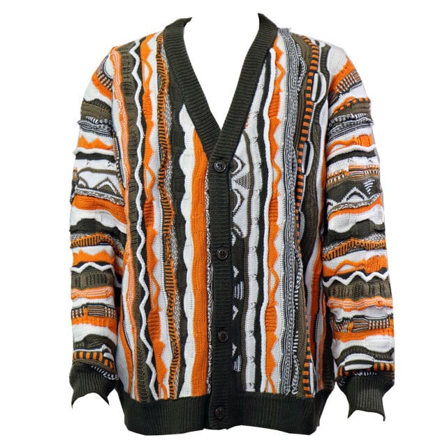 COOGI カラフルパッチワークカーディガン M COOGI カラフルパッチ