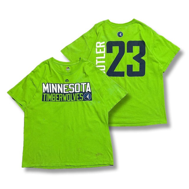 Jimmy Butler【Minnesota Timberwolves】Numbering T-shirt. Majestic