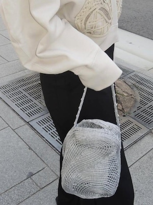 【25SS】Mame Kurogouchi マメ クロゴウチ / Cording Embroidery Stone Round Shape Mini Bag / コード刺繍バッグ