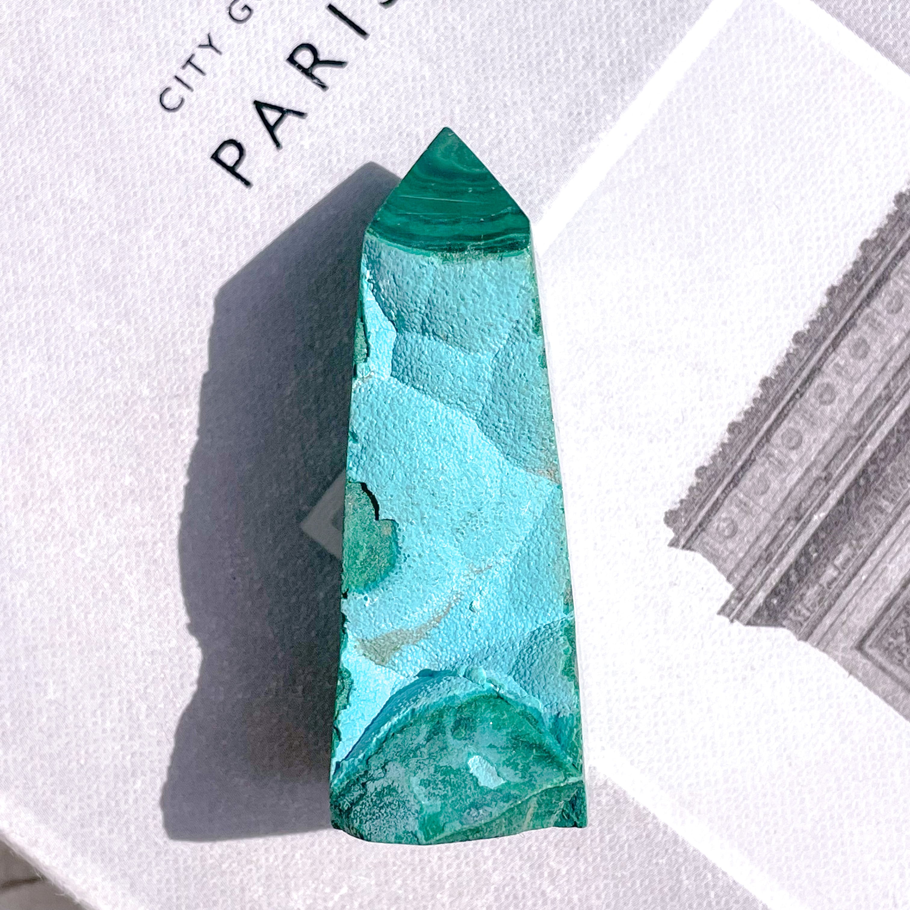 Chrysocolla & Malachite Point ✧ クリソコラ & マラカイト | FLUXY