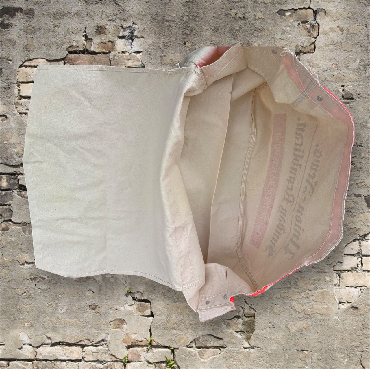 ニュースペーパーバッグ 未使用品 デッドストック 80s 古着 ビンテージ  