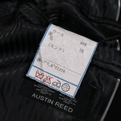 ミンク混 AUSTIN REED オースチンリード 裏地ストライプ テーラード ジャケット 96-86-170 96 AB5/ブラック系 メンズ