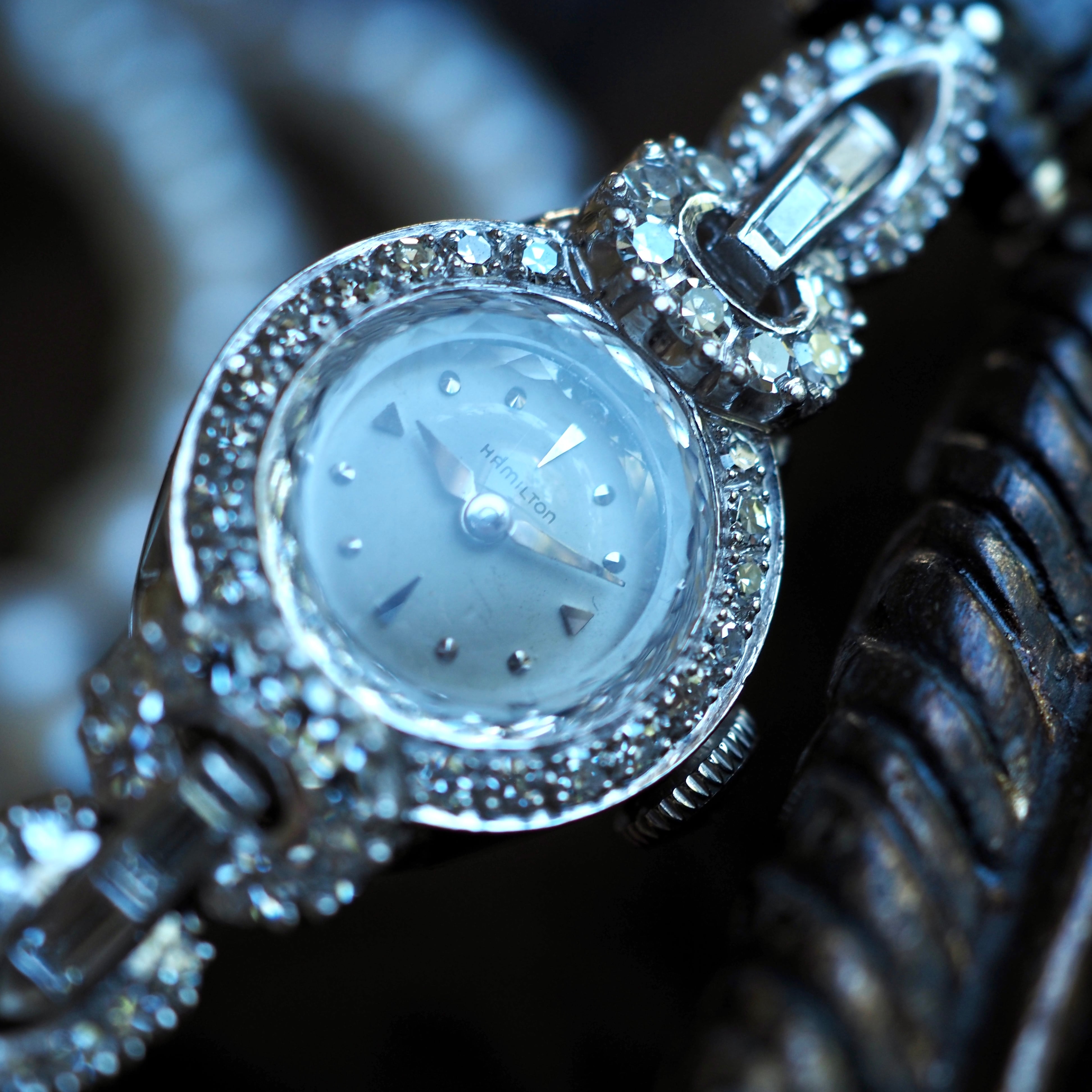 Hamilton ハミルトン プラチナ ダイヤモンド ジュエリーウォッチ