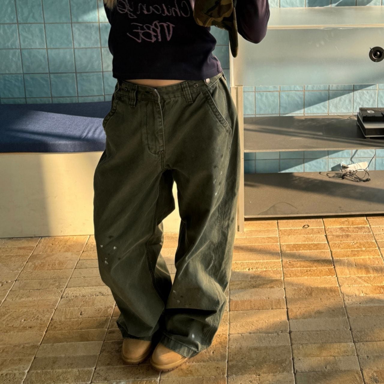 スプラッシュペイントウォッシュパンツ 2col R00618