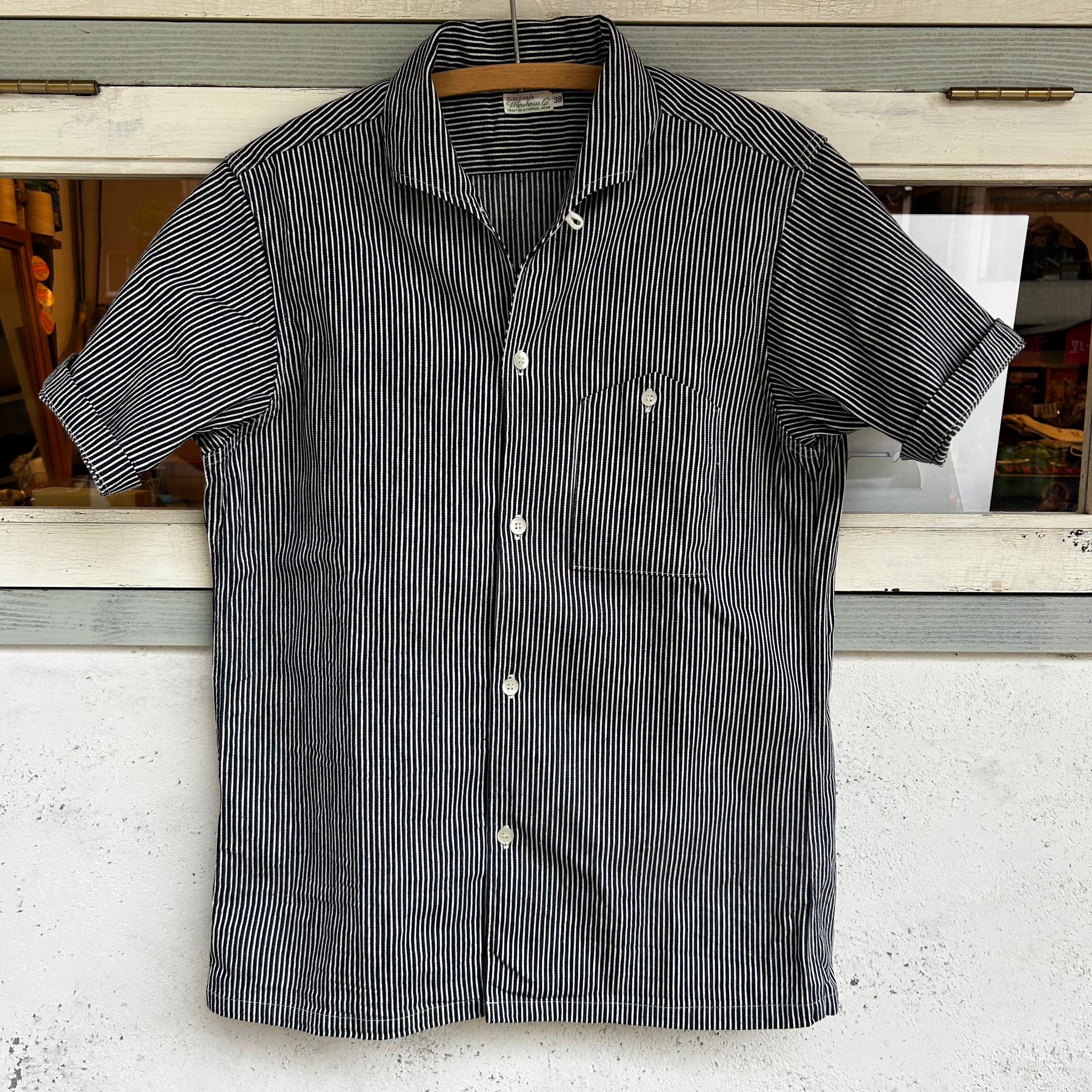 WAREHOUSE 3091 S/S OPEN COLLAR SHIRTSヒッコリーストライプ | union online shop powered  by BASE