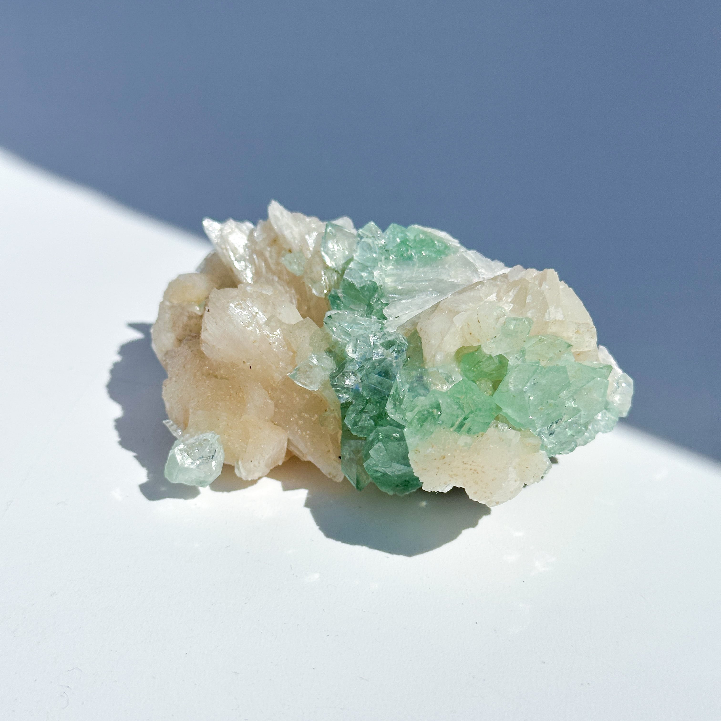 グリーンアポフィライト＆スティルバイト 78◇ Green Apophyllite