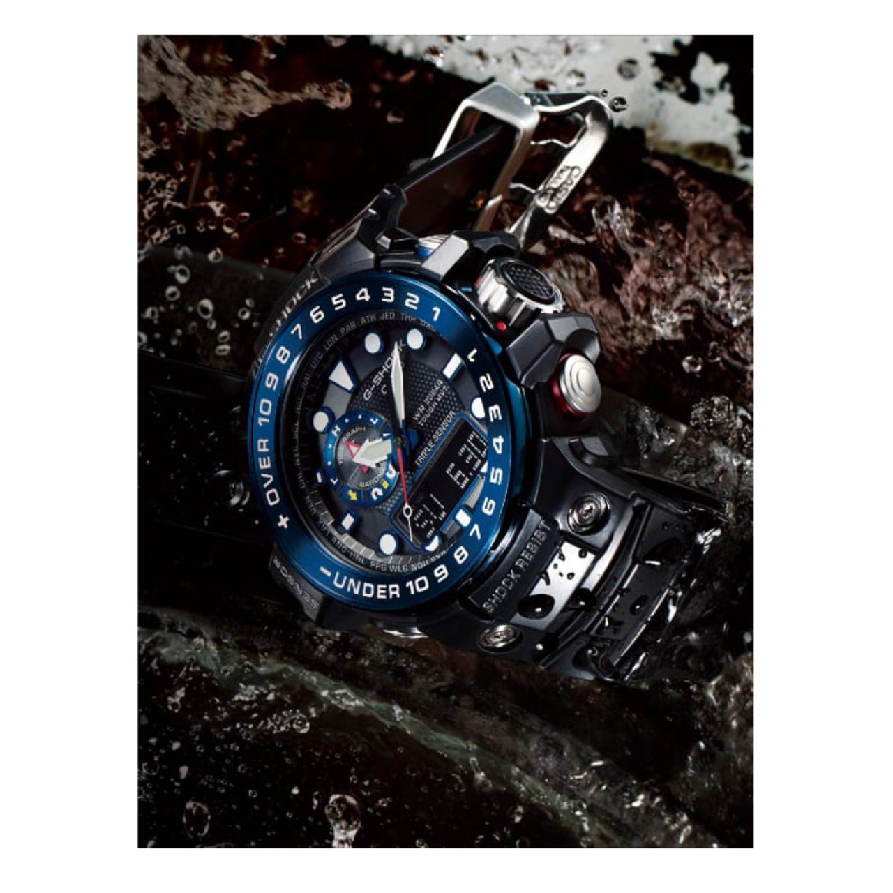 国内正規品 CASIO カシオ G-SHOCK Gショック MASTER OF G - SEA GULFMASTER ガルフマスター 電波ソーラー トリプルセンサー搭載 GWN-1000B-1BJF ブラック 腕時計 メンズ