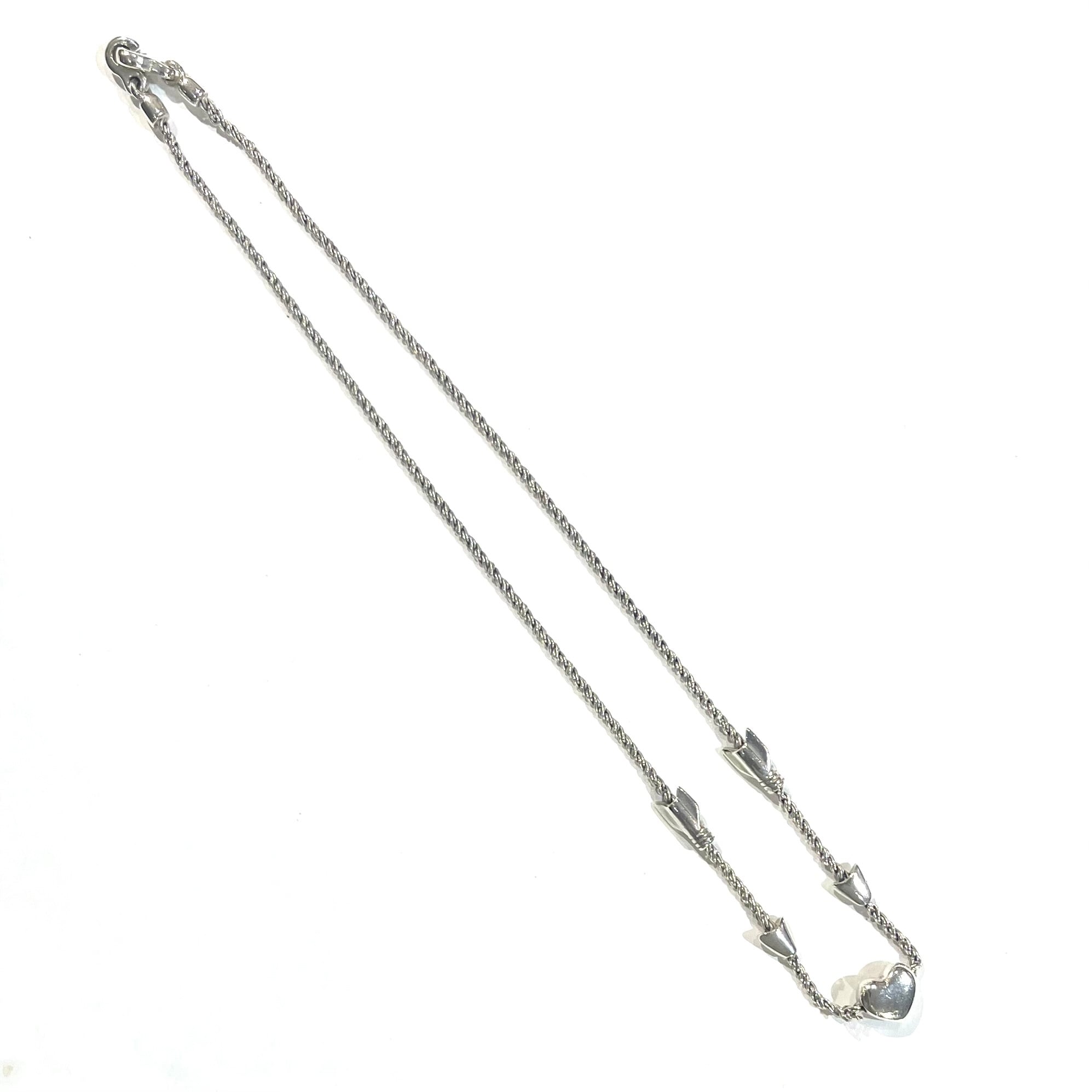 希少【TIFFANY&CO.】2241 18K×silver925コンビ ハートアロー ロープ
