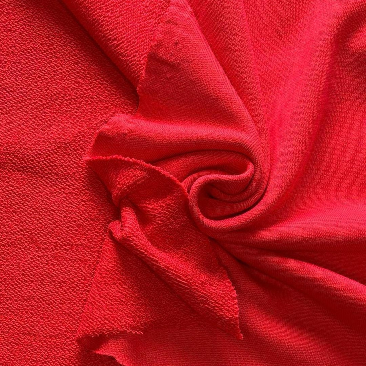 ★TB450◆1.5m◆SALE◆綿100%裏毛ニット生地◆淡いレッド