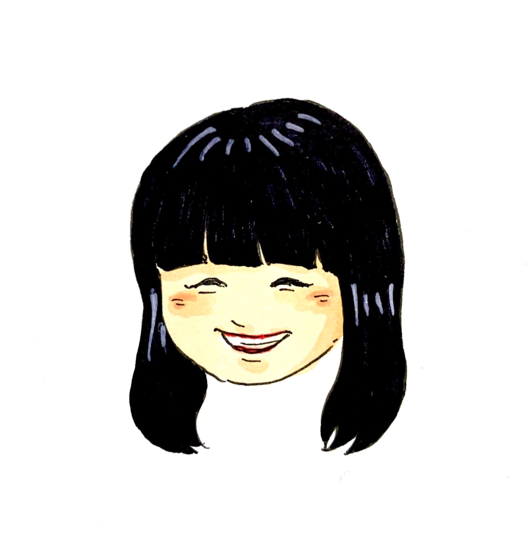 ひとり似顔絵イラスト(コピック) | たけのみせ