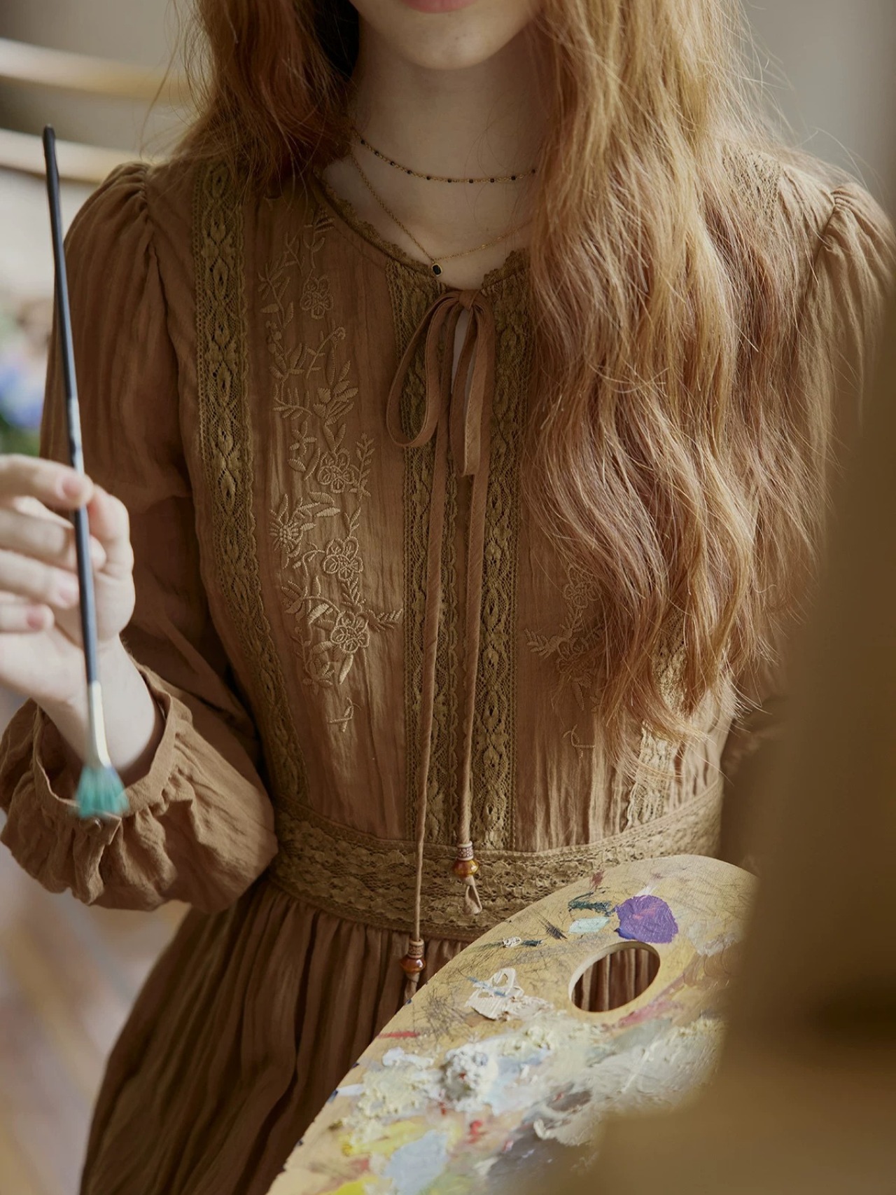 Patine Prairie Embroidery Lace Dress F0792