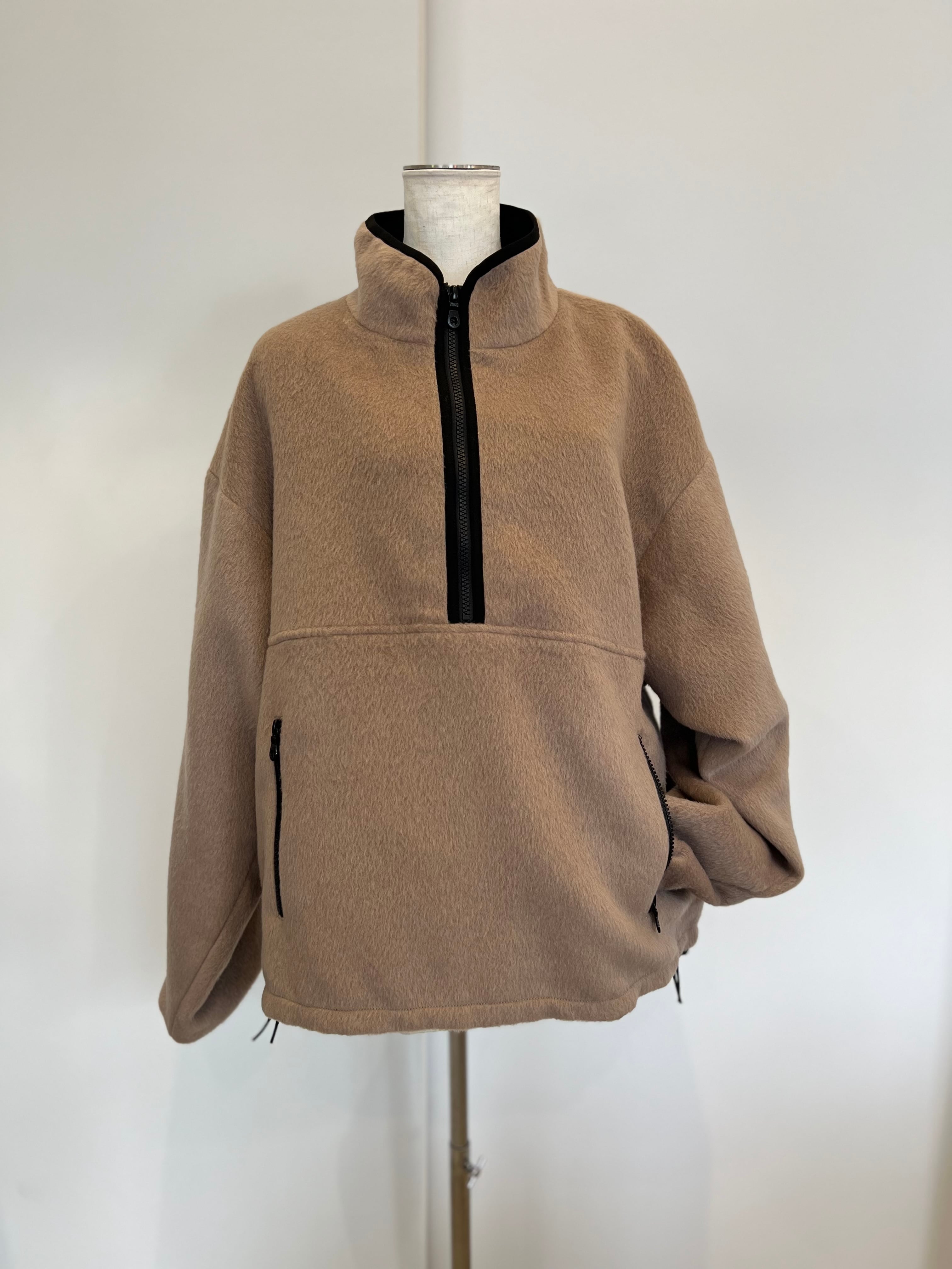 【YENN】[Y254-41126] SHAGGY HALF ZIP JK
