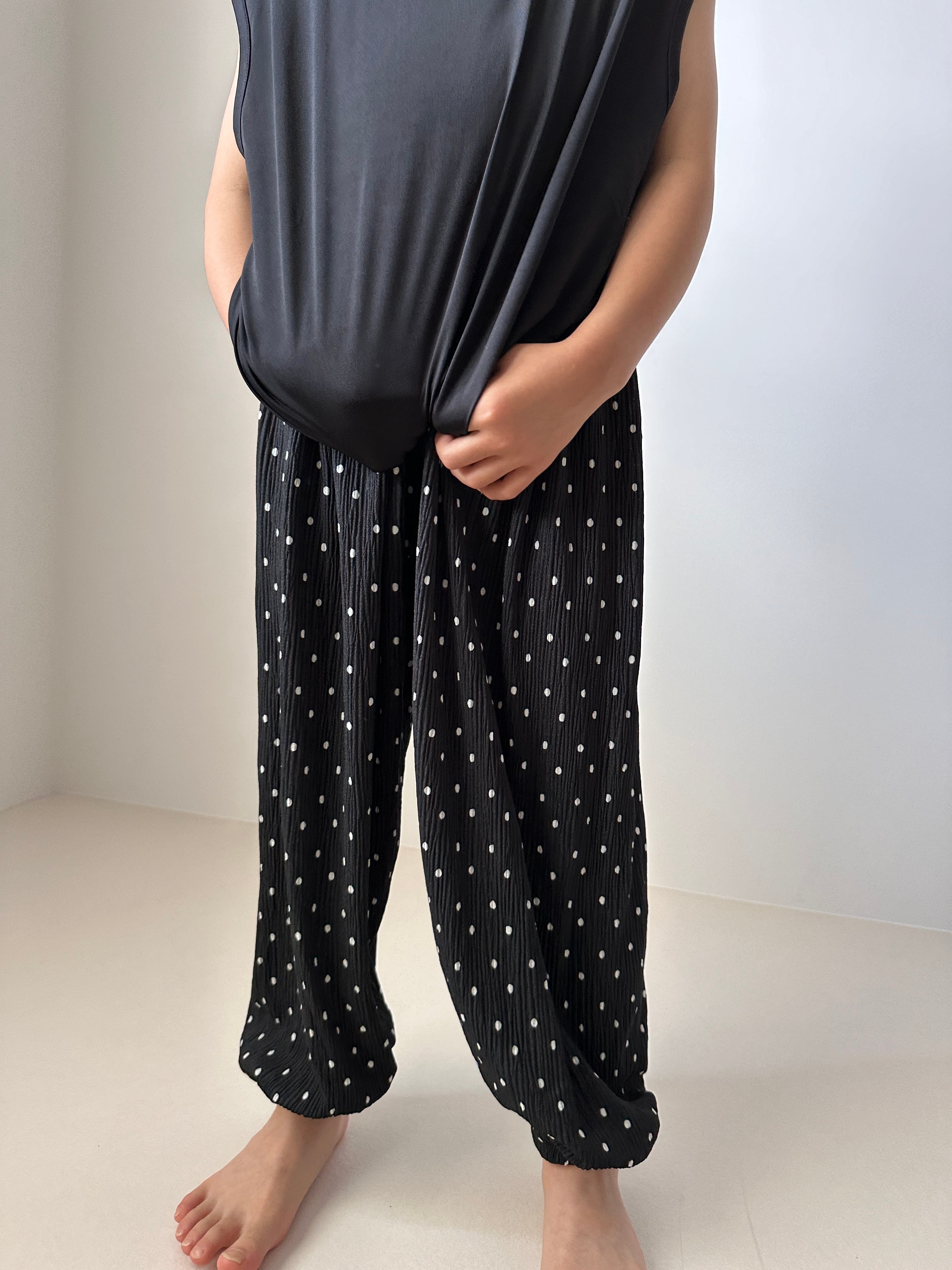 ドットプリーツジョガーパンツ（80・90cm）3708