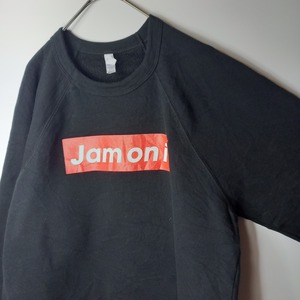 BELLA CANVAS　クルーネック　スウェット　トレーナー　プリント　黒　L