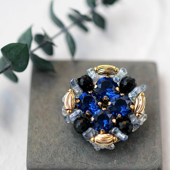 ハートちゃん❣️ミステリーセッティングブルーサファイアブローチ fit=scale-down,w=1200