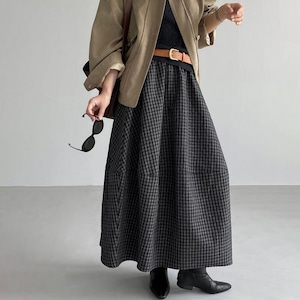 check print long skirt 14700