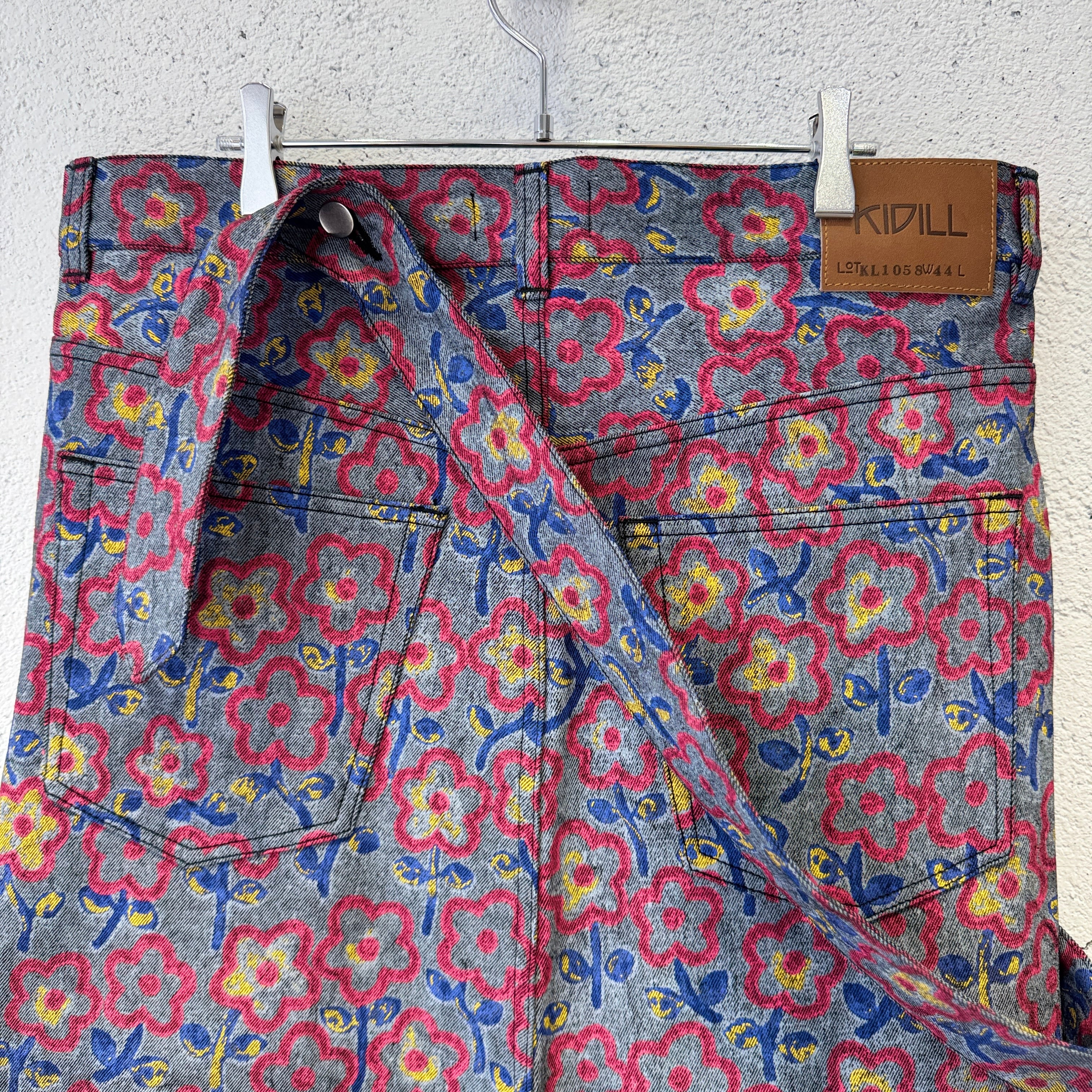 KIDILL / FLOWER DENIM SHORT PANTS / GREY FLOWER | ふぁいん