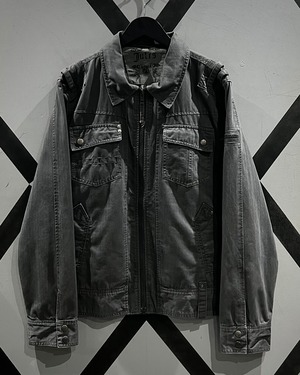 【X VINTAGE】Various Gimmick Euro Vintage Zip Up Herringbone Jacket