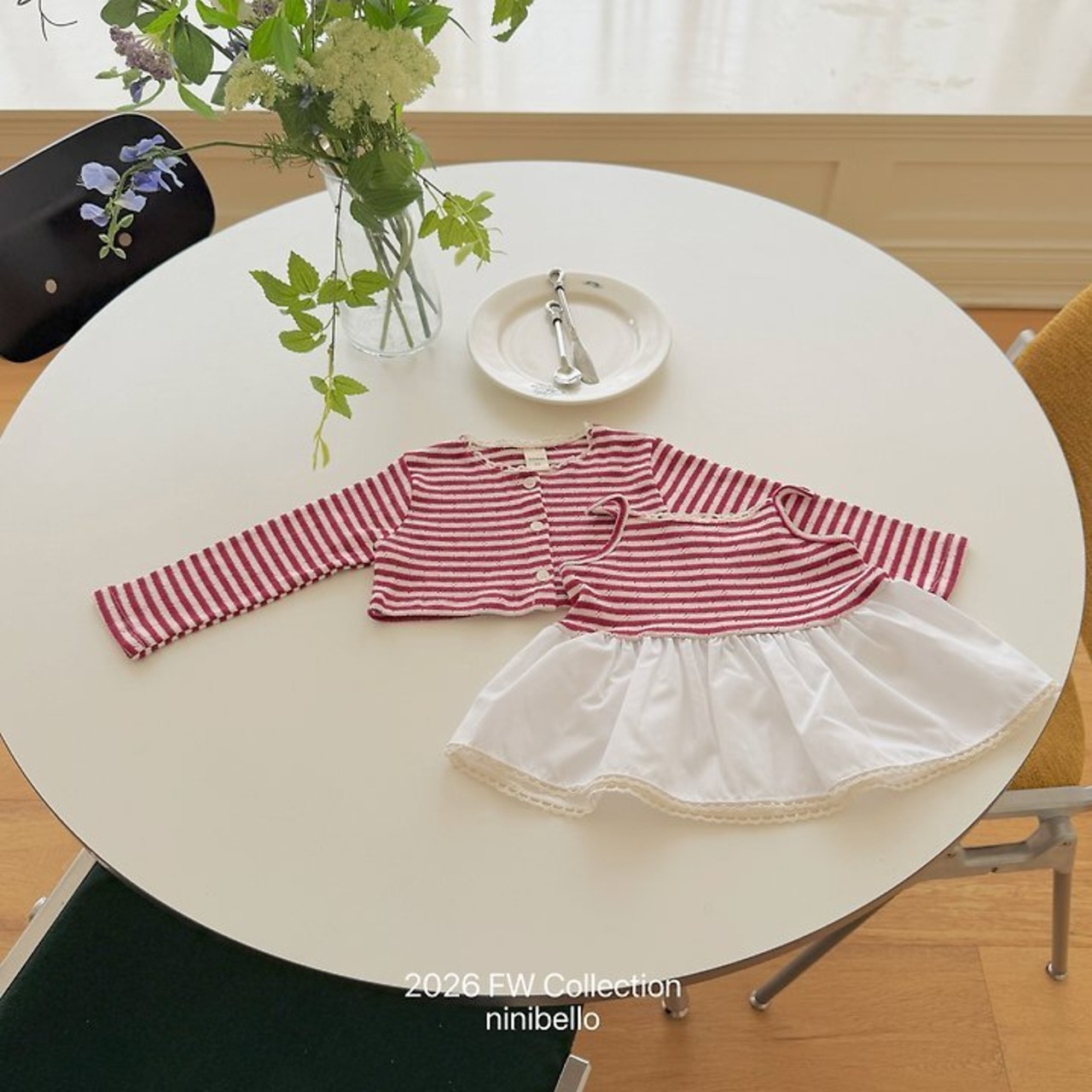 韓国子供服 / ninibello / Tommy Stripe Cardigan / カーディガン *XS~XXL*