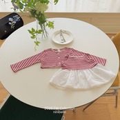 韓国子供服 / ninibello / Tommy Stripe Cardigan / カーディガン *XS~XXL*