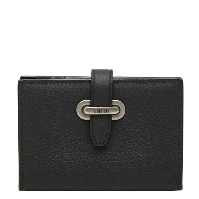 ディオール ノルマンディ カードケース ブラック レザー レディース Dior 【中古】