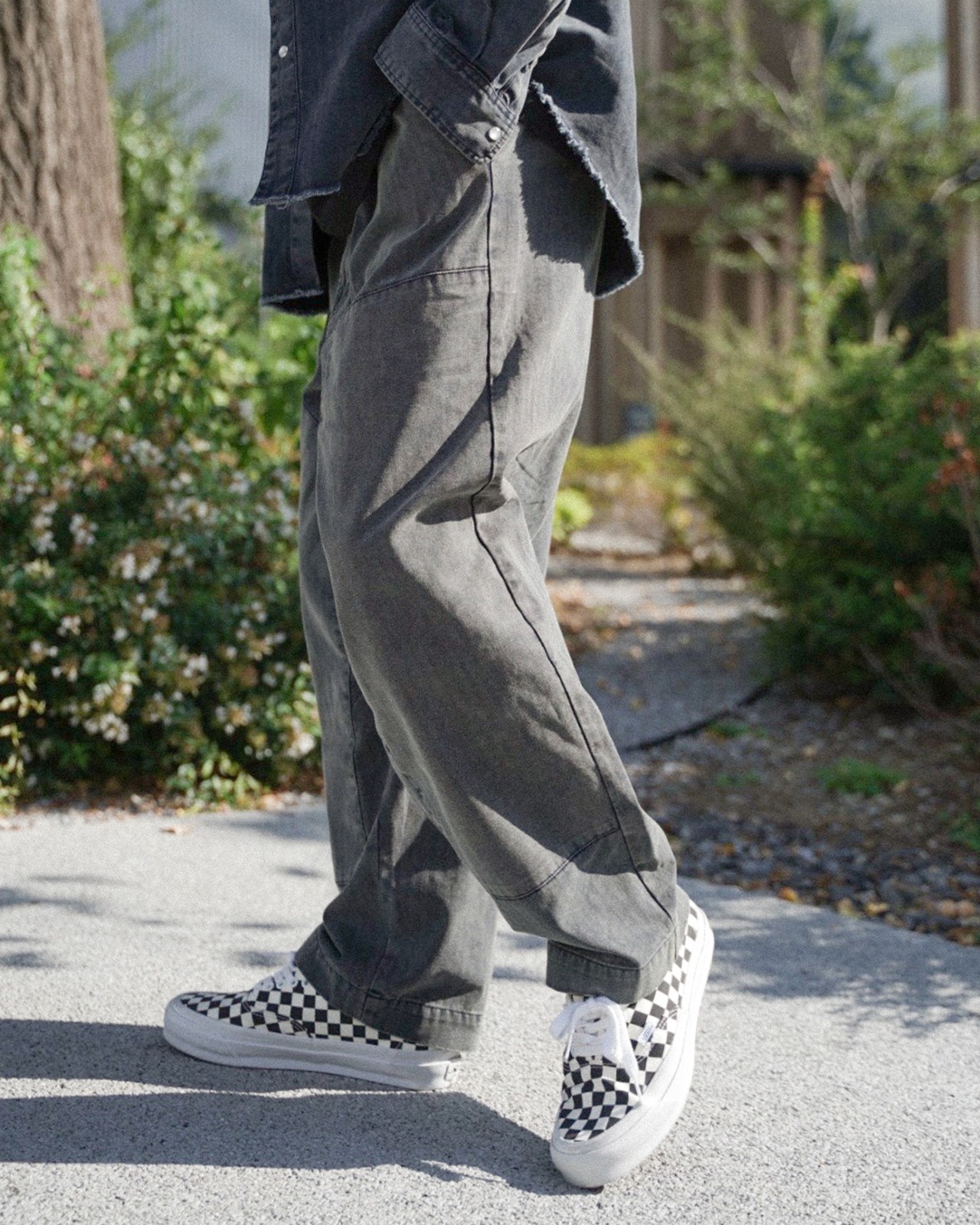 【#Re:room】VINTAGE WASHED COLOR TUCK WIDE PANTS［REP306］