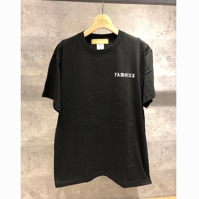 【ブラック】Ｔシャツ ロゴ トップス 半袖 カットソー シンプル セットアップ ユニセックス カジュアル ストリート ワールドワイドフェイマス WORLD wide FAMOUS FM-T