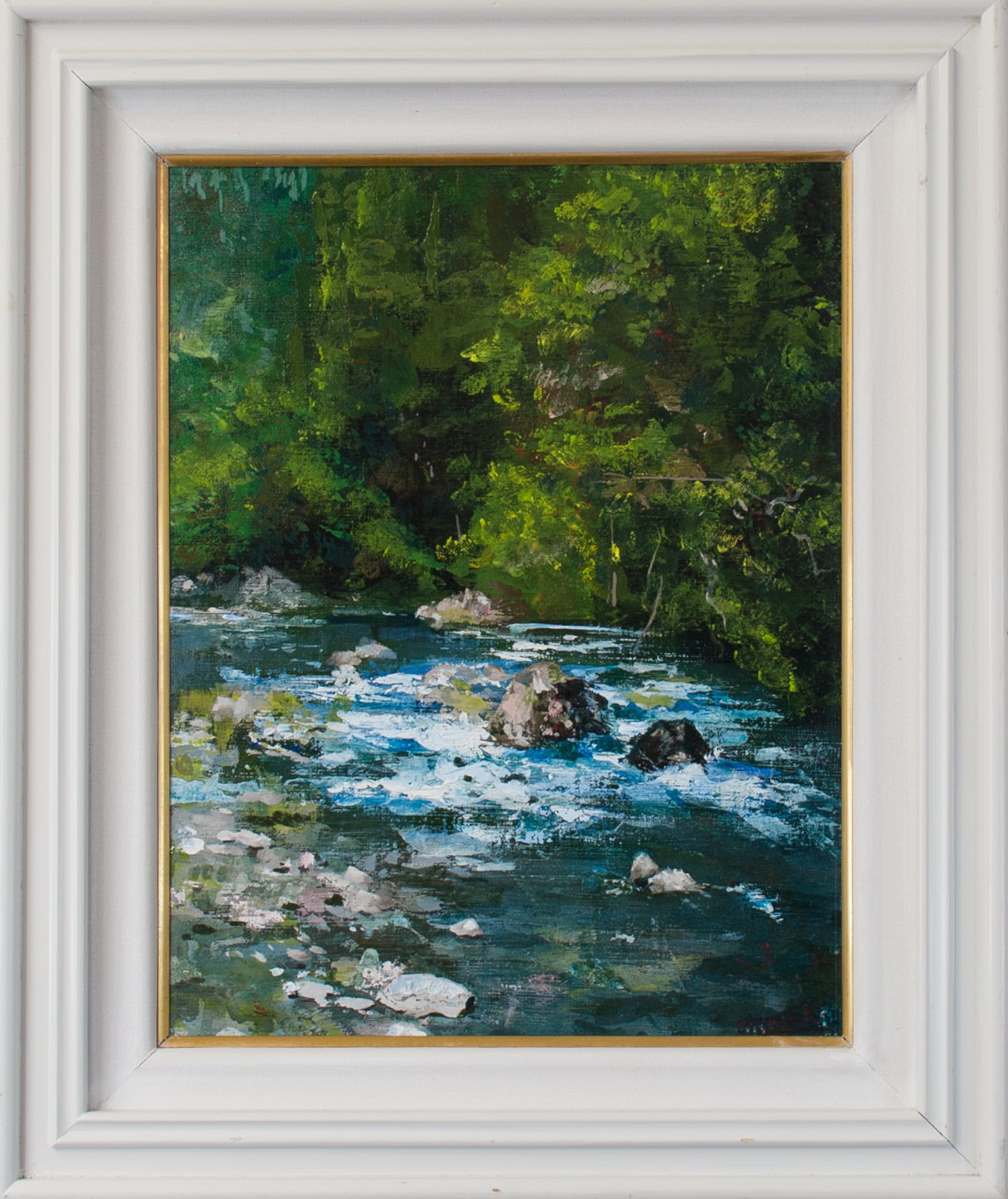 木下 新也「せせらぎの音」/ 油彩 / 6号 | 画廊喫茶オアシス