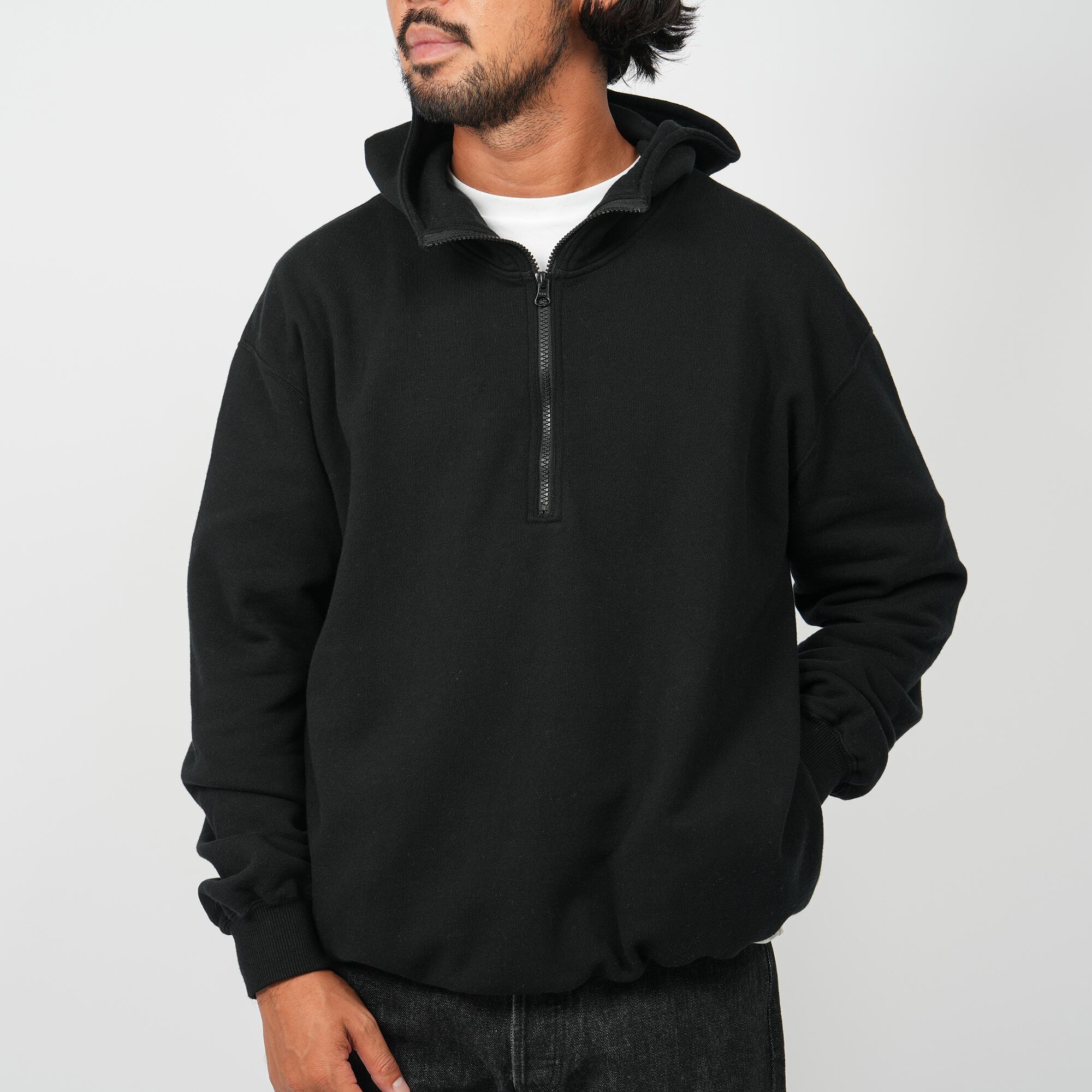 OVY French Terry Half Zip Hoodie (black)