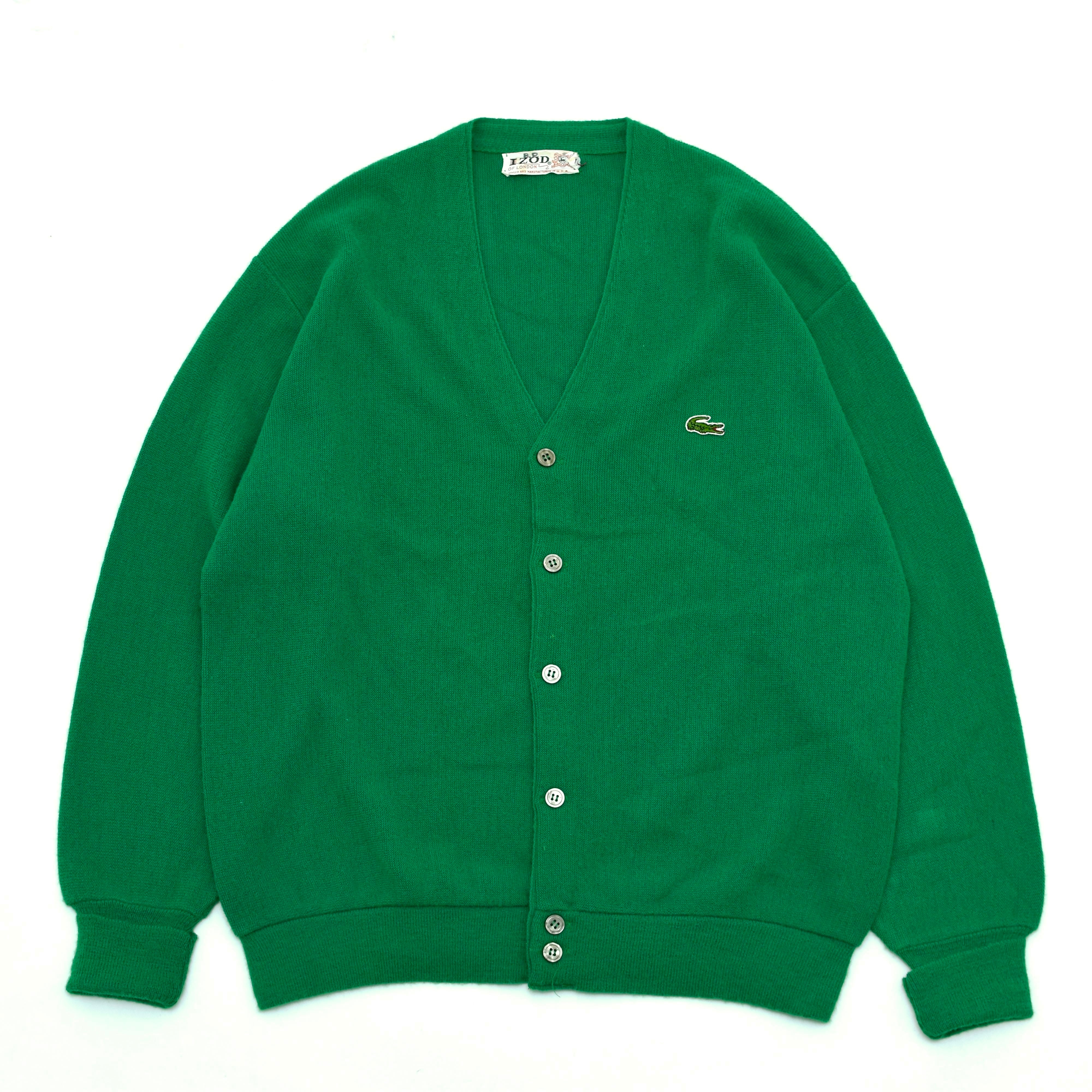 70s IZOD OF LONDON LACOSTE knit cardigan | 古着屋 grin days memory