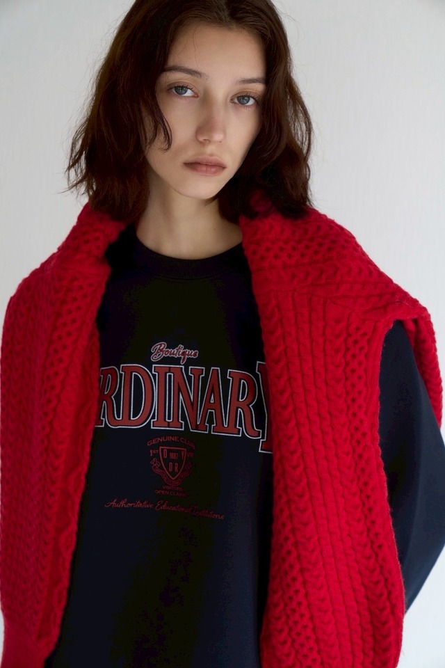 【ご予約】BO26-723T College Print Sweatshirt【boutique ordinary】
