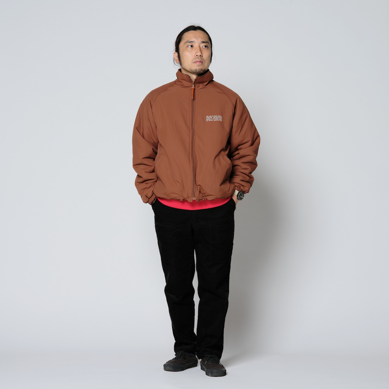 再発売【12/13(土)】【DARGO】 "NYLON & BOA" Reversible Jackets(CINNAMON BROWN)