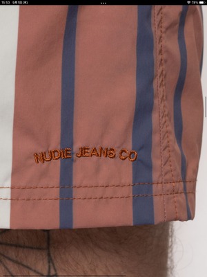 Nudie jeans 2022 ヌーディージーンズ SUMMER COLLECTION  Swim Trunks Camping Multi