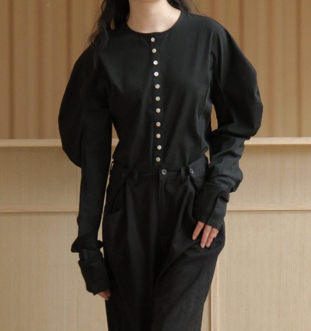 victorian sleeve button shirts 2colors
