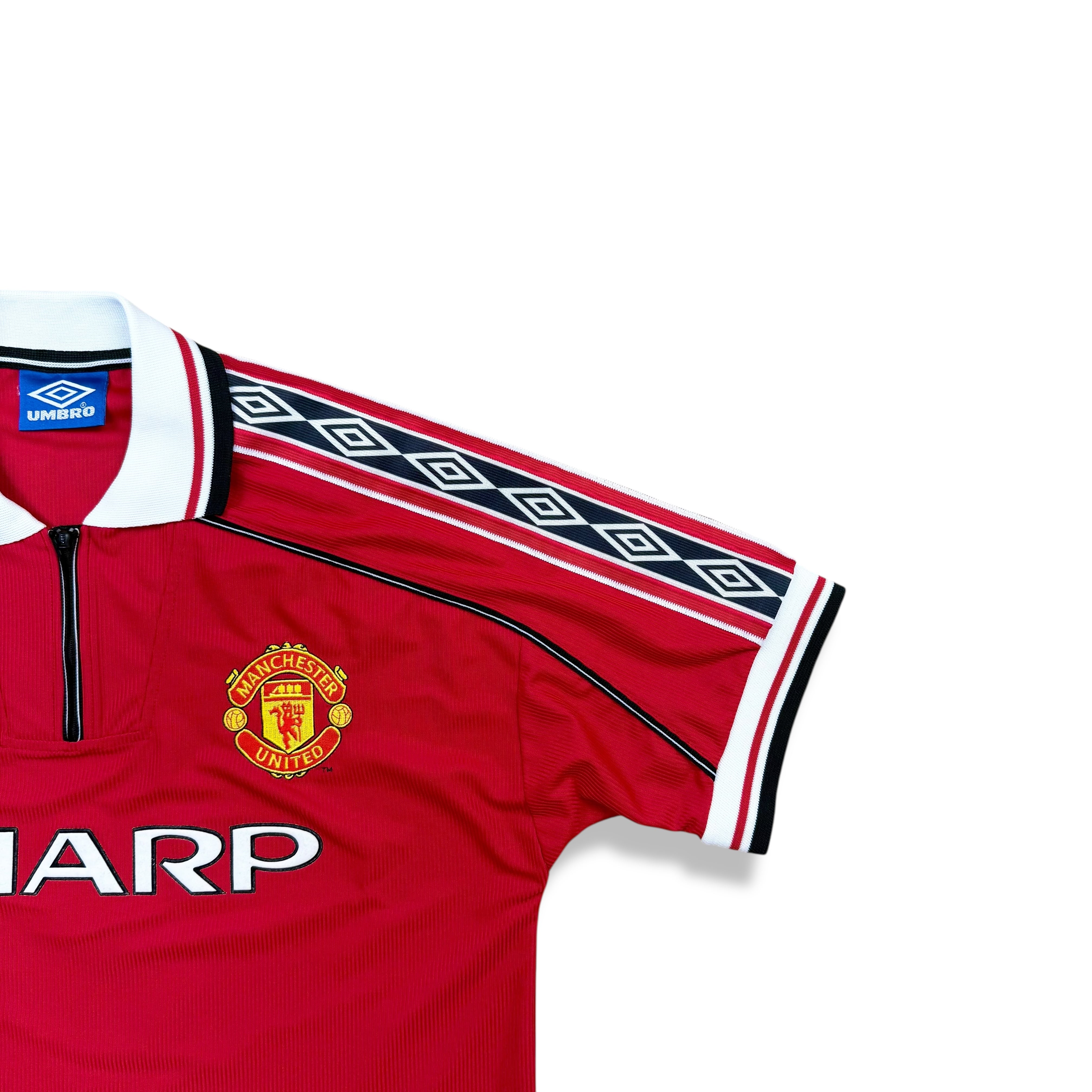 パ*ー様 マンチェスターユナイテッド99/10 3rd ベッカム 90s Lサイ 1998/1999 Manchester United BECKHAM home shirt | MARKET