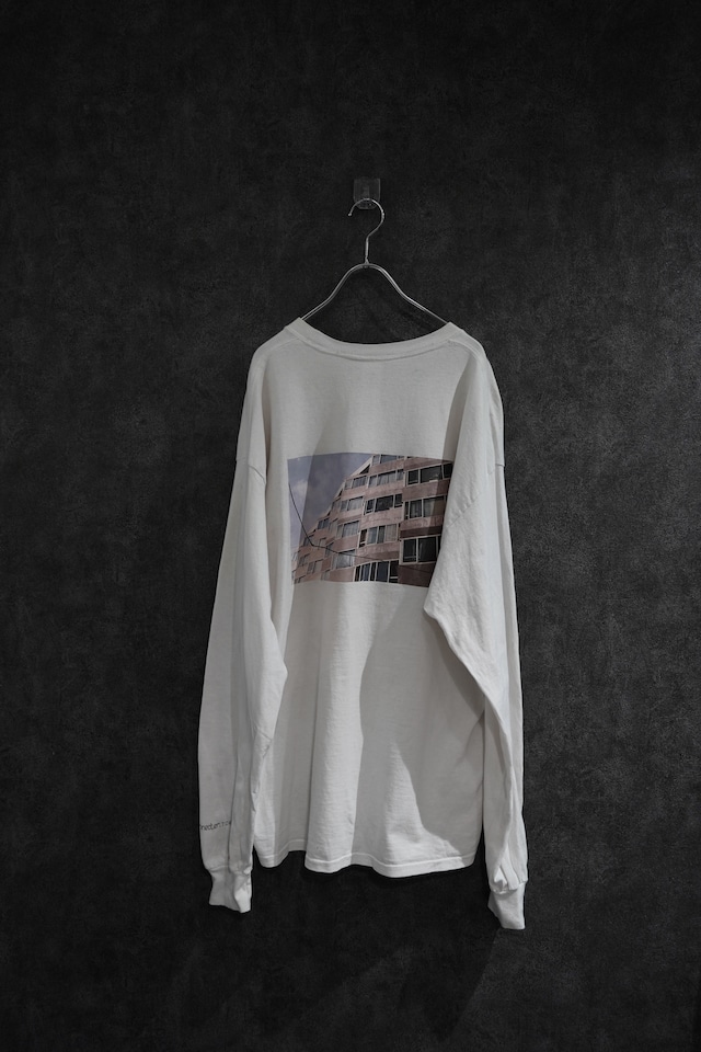 connecter tokyo back print long sleeve tee  White