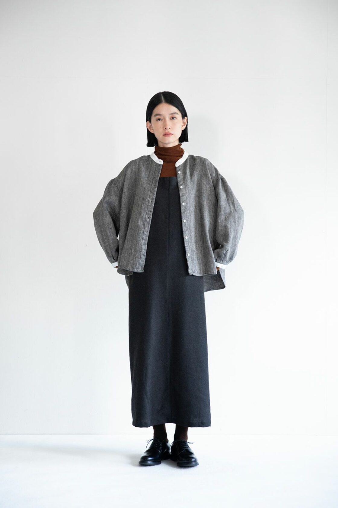 fog linen work(フォグリネンワーク)/ ケルット トップ / ヘリンボーン 