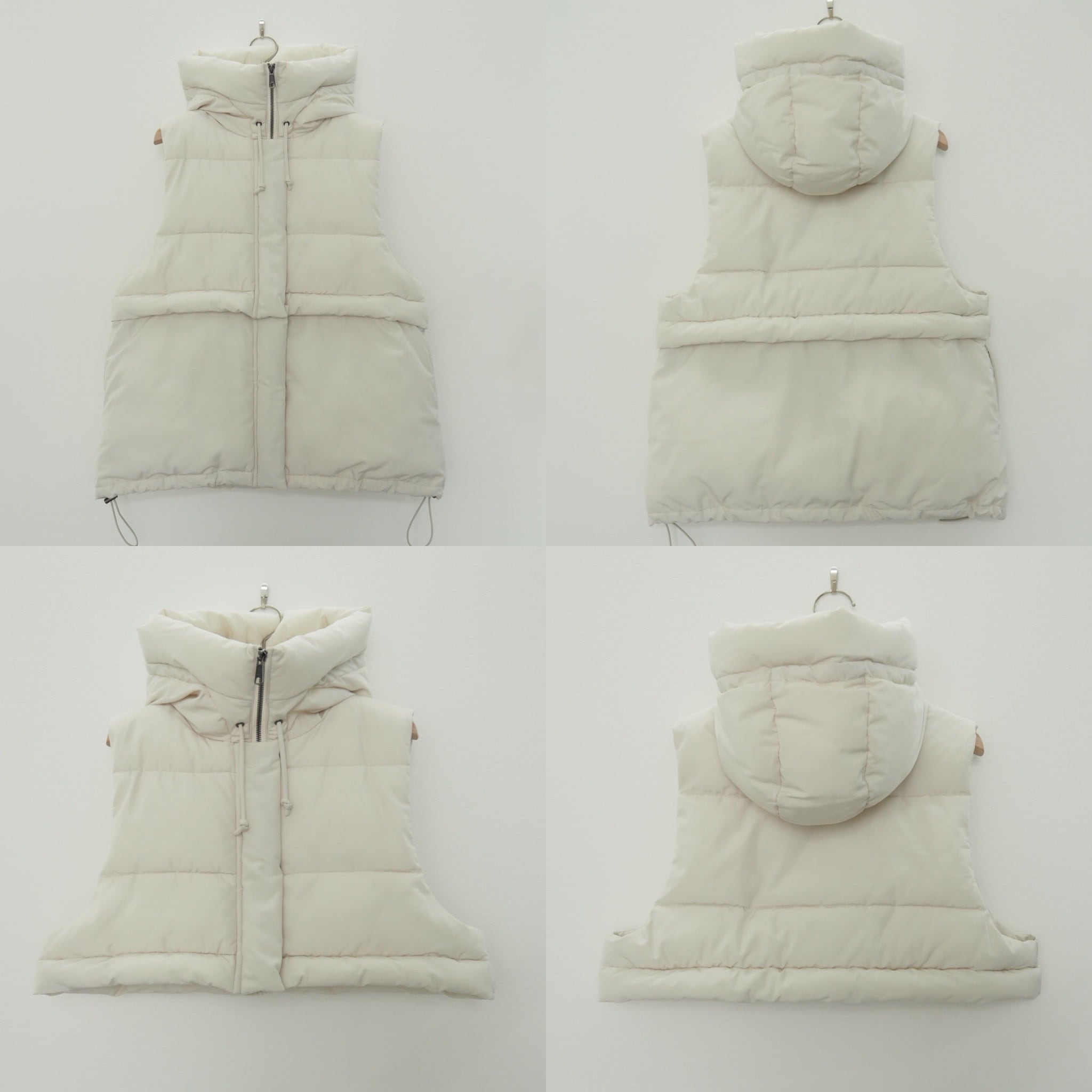 removable down hood vest/écru | CFT. powered by BASE
