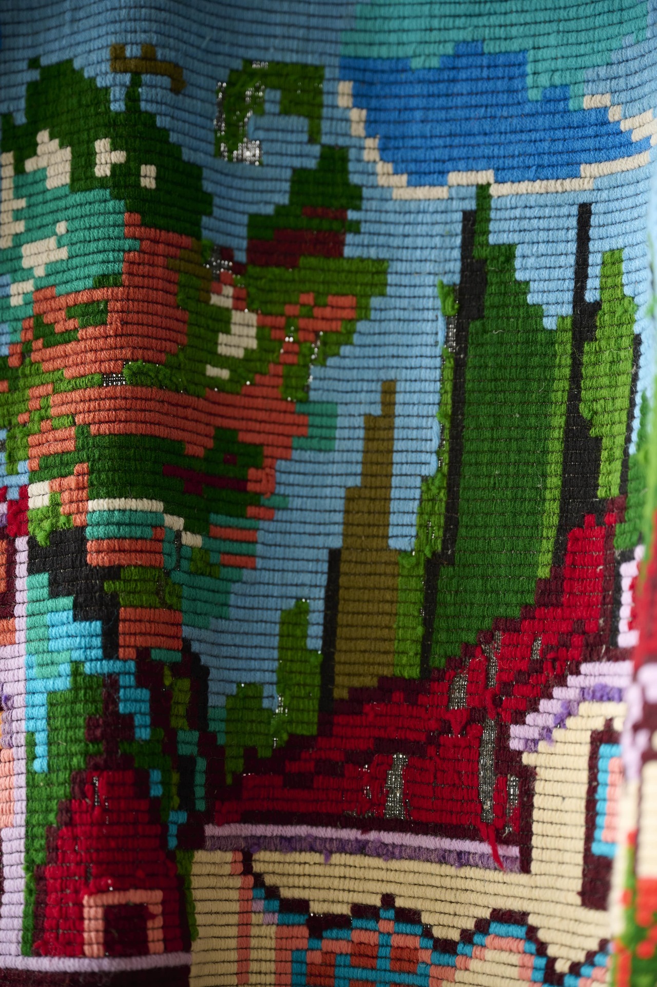 Oltenian landscape wool rug 220×120
