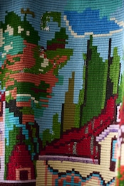 Oltenian landscape wool rug 220×120