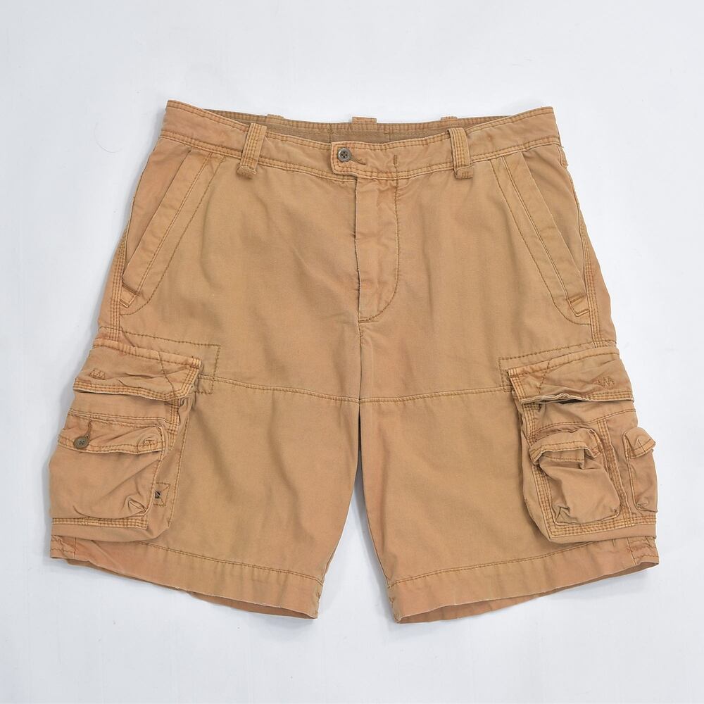 Polo by Ralph Lauren ポロバイラルフローレン アシンメトリーポケット カーゴショーツ ハーフパンツ ワーク ライトブラウン USED ヴィンテージ ビンテージ 古着 メンズ W34インチ
