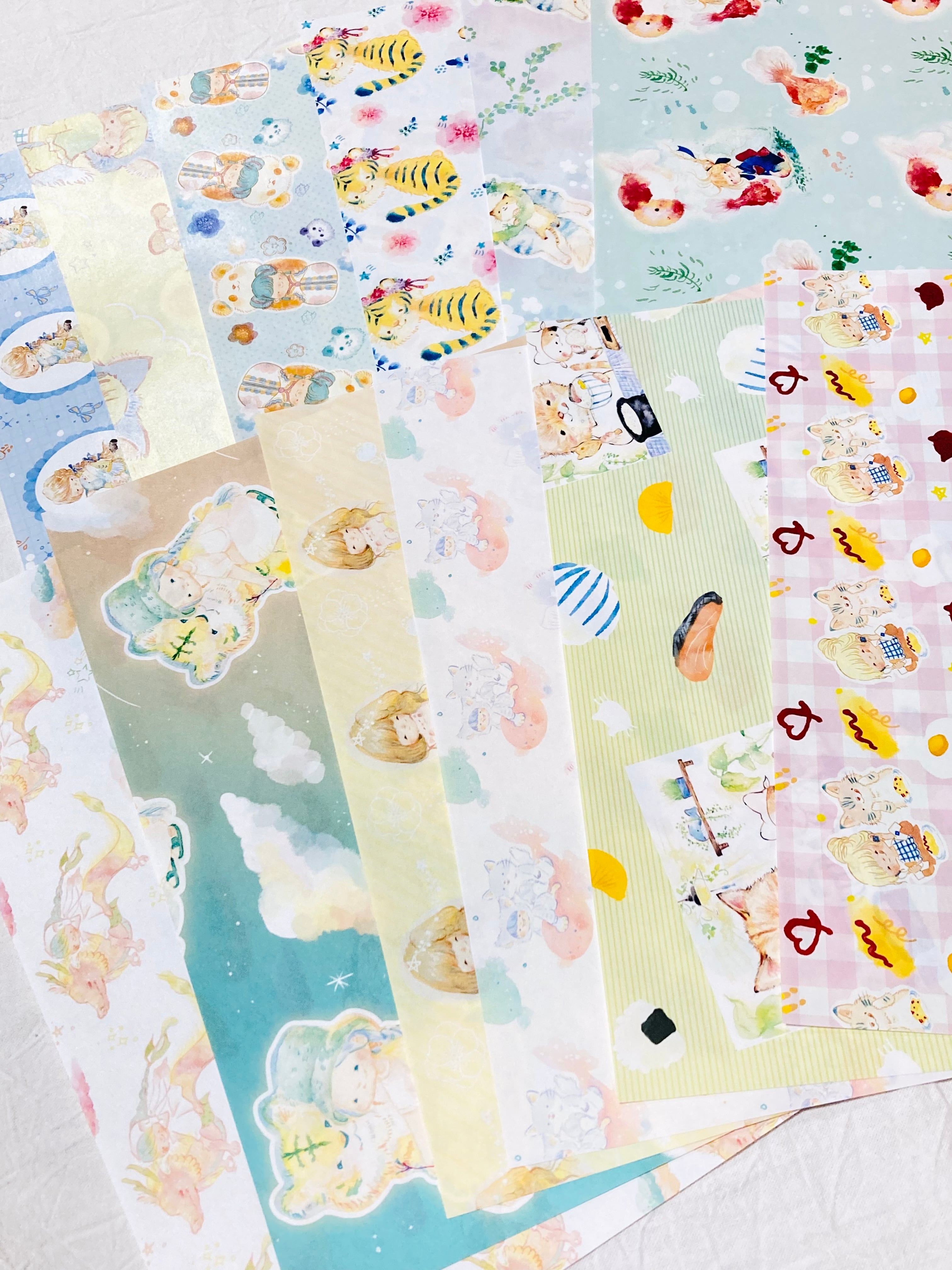 デザインペーパー⭐︎イラスト12種セット