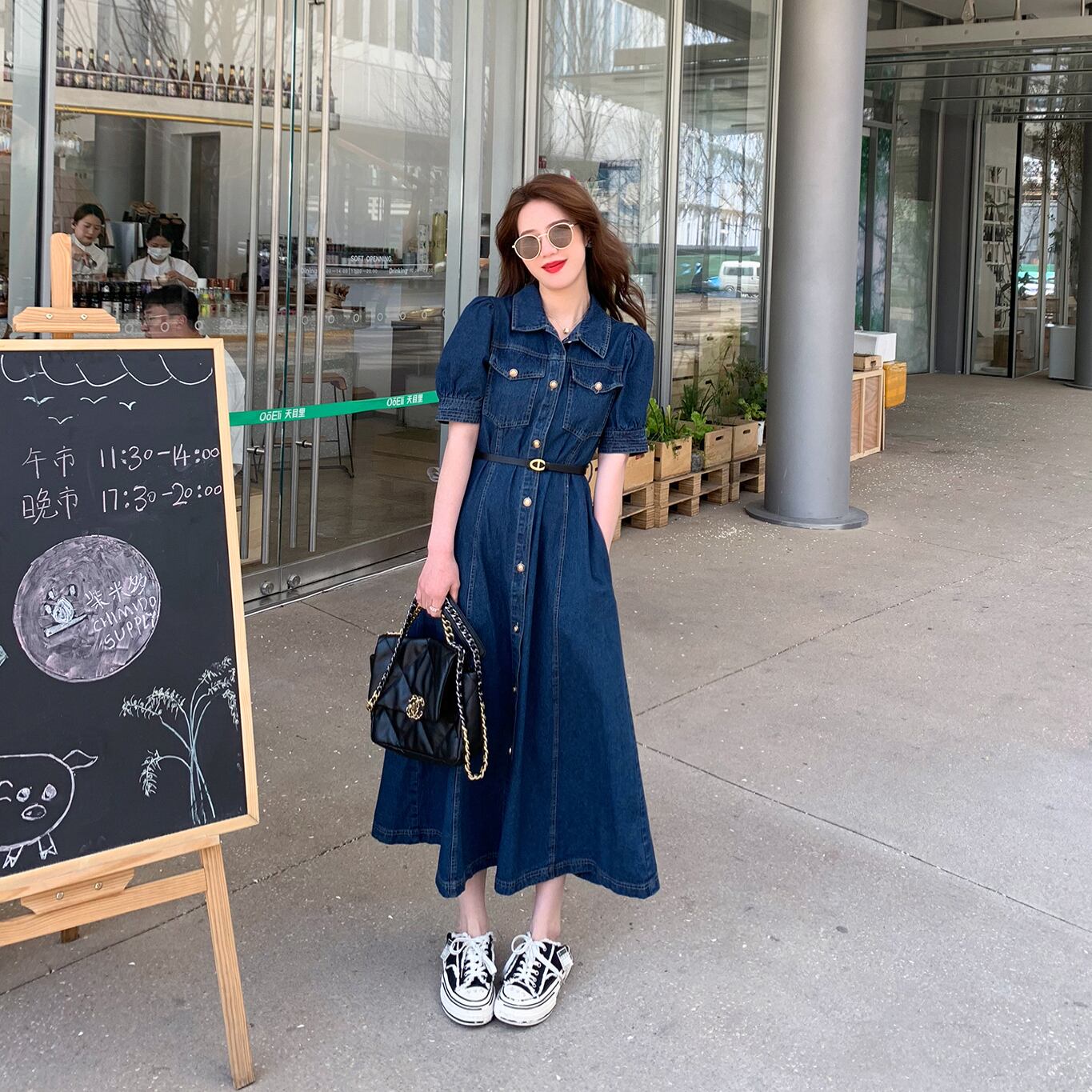 スタンダードドレス スタイルウェストAラインスカート レトロ スプリング 春物 サマー 夏物 6Du_Shop_Women19505077704