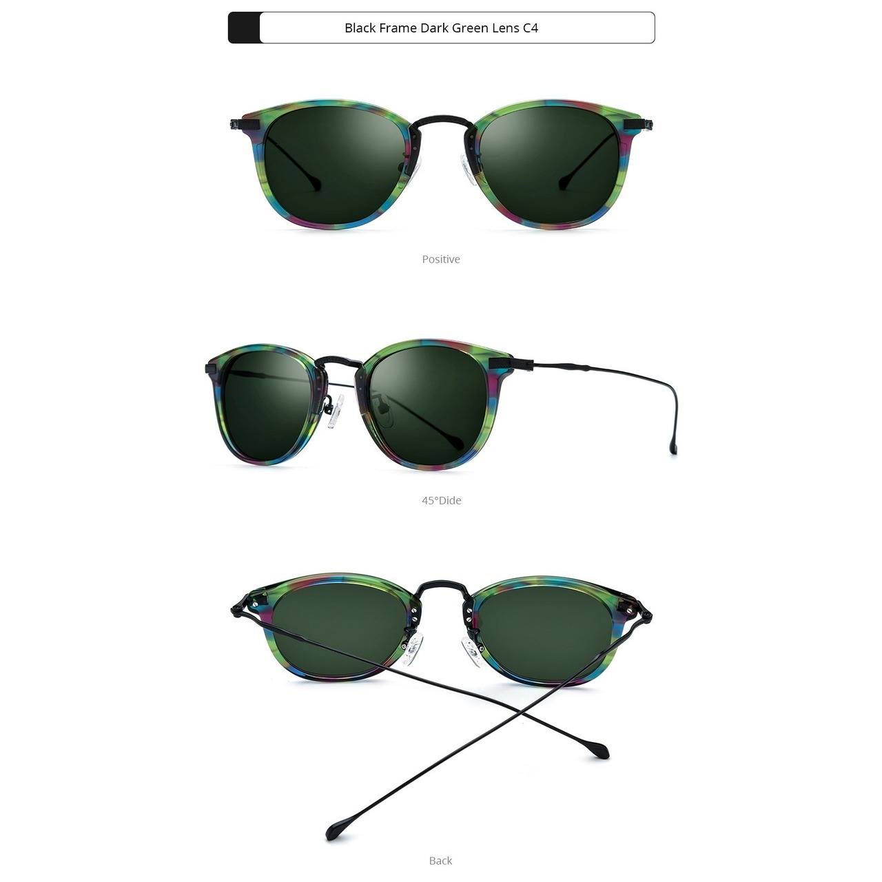 Titanium Acetate Colorful Sunglasses -boston- / チタン アセテート カラフル サングラス -ボストン-