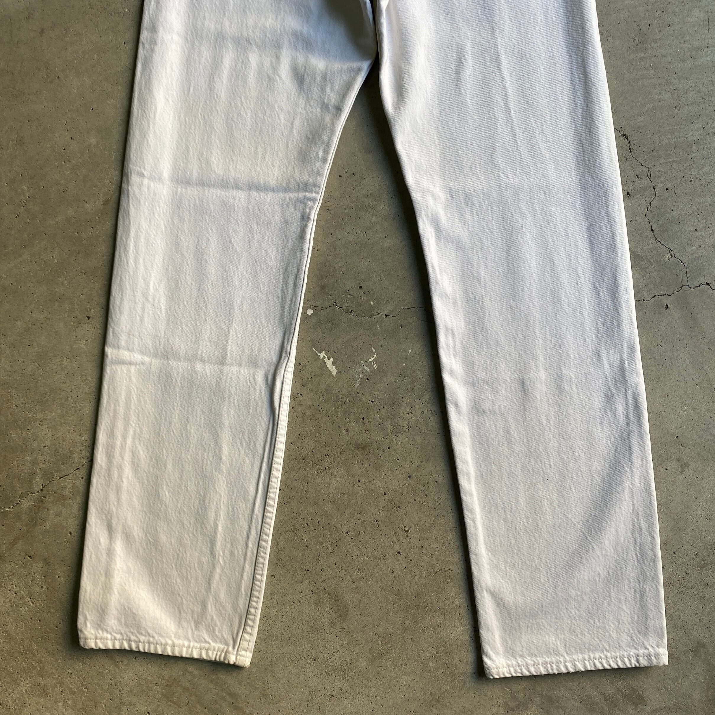 90年代 USA製 Levi's リーバイス 501 ストレート ホワイトデニムパンツ
